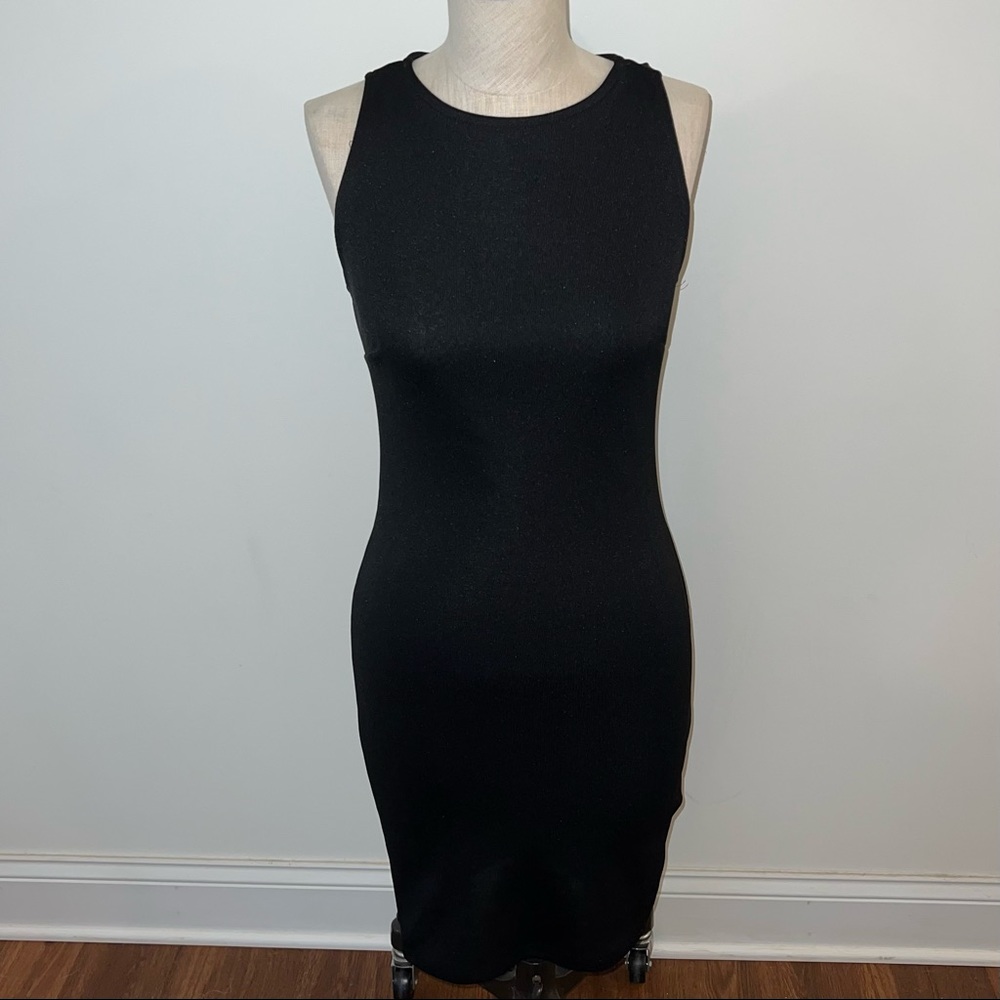 Forever 21 Black Midi Sleeveless Dress Size Medium